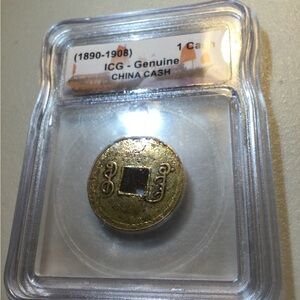 Antique 1890’s China 1 Wen Coin- ICG Authentic-Guangxu Emperor- Historical Coin